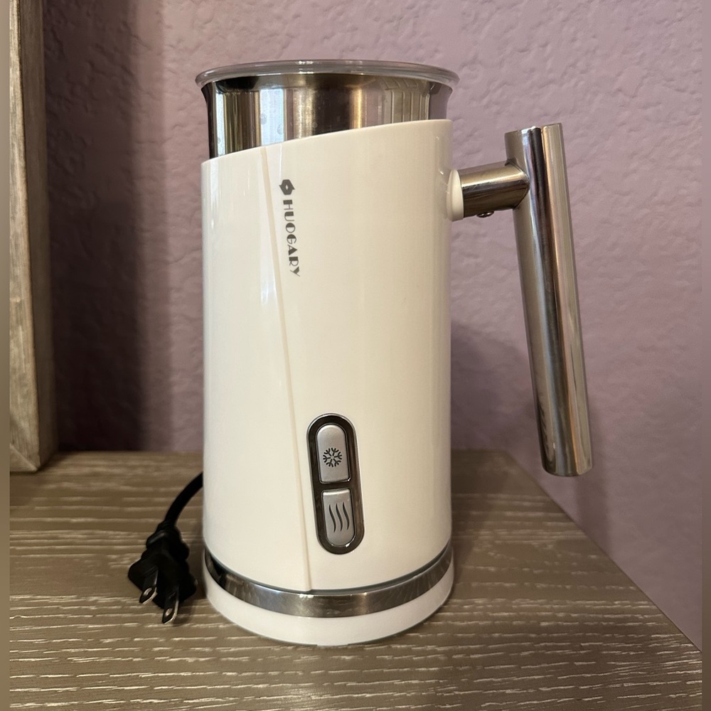 Electric Milk Frother, Milk Steamer for Milk Foam & Hot Milk (4.5oz/10.5oz)